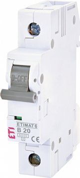Автоматичний вимикач ETIMAT 6 1p B 20А (6kA) 2111517 фото