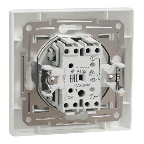 Вимикач одноклавішний самозажимний білий Asfora Schneider Electric  EPH0100121 фото