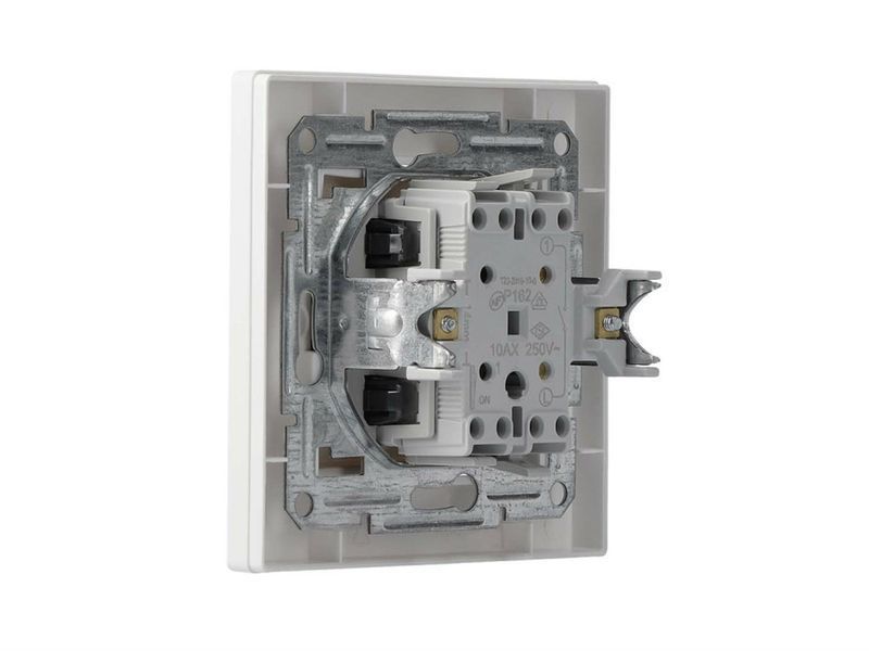 Вимикач одноклавішний самозажимний білий Asfora Schneider Electric  EPH0100121 фото