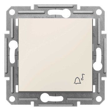 Кнопковий вимикач "Дзвінок", крем, без рамки Asfora Schneider Electric EPH0870123 фото
