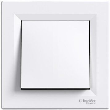 Вимикач одноклавішний самозажимний білий IP44 Asfora Schneider Electric EPH0100221 фото