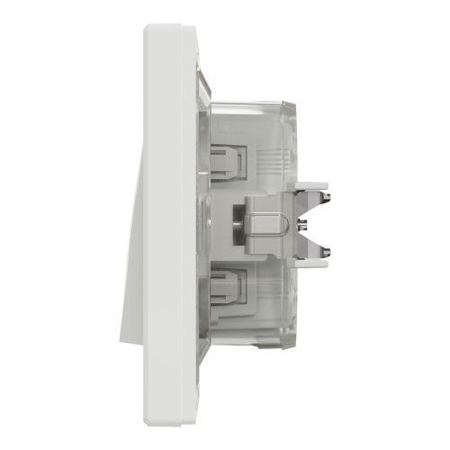 Вимикач одноклавішний самозажимний білий IP44 Asfora Schneider Electric EPH0100221 фото