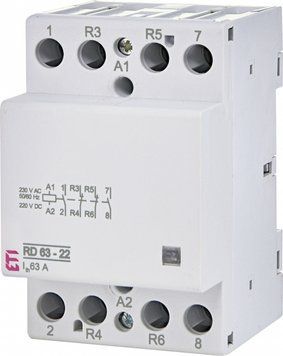 Контактор модульний RD 63-22 230V AC/DC (63A, 2NO+2NC) 2464030 фото