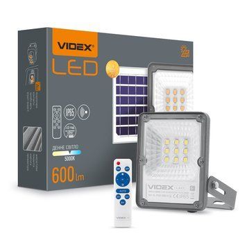 LED прожектор автономний VIDEX 600Lm 5000K Сенсорний VL-FSO-205-S фото