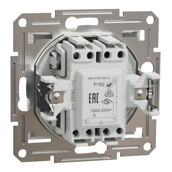 Перемикач одноклавішний з підсвіткою, білий, без рамки, Asfora Schneider Electric EPH1570121 фото