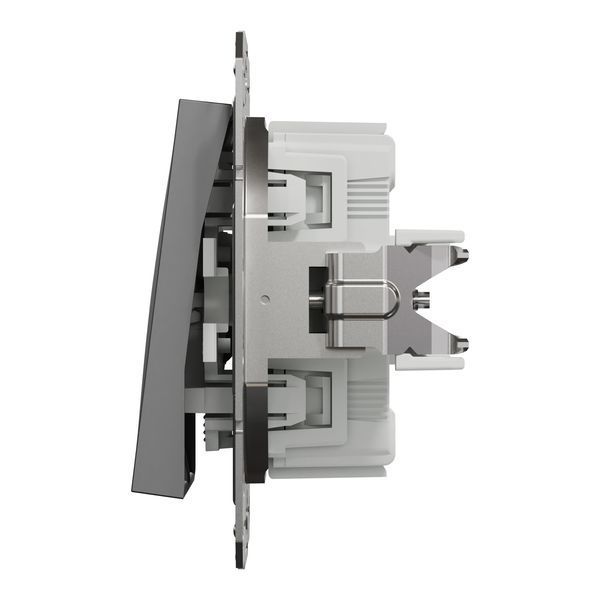 Вимикач для жалюзі, самозажимний, антрацит, Asfora Schneider Electric EPH1300171 фото