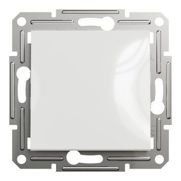 Вимикач одноклавішний білий без рамки Asfora Schneider Electric EPH0170121 фото