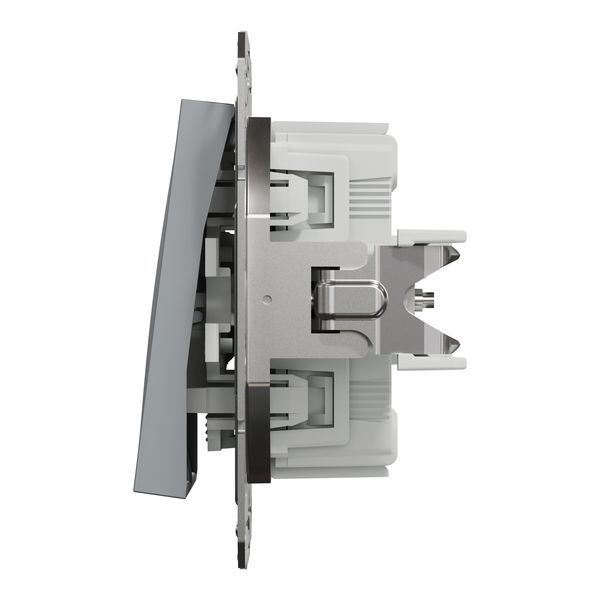 Кнопковий вимикач двоклавішний, самозажимний, сталь, Asfora Schneider Electric EPH1100162 фото