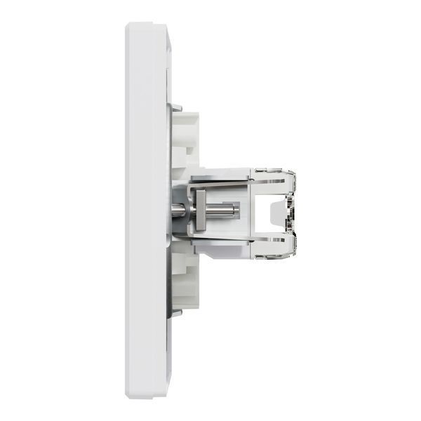 Розетка комп'ютерна, RJ45, кат.5е, UTP, подвійна, біла Asfora Schneider Electric EPH4400121 фото
