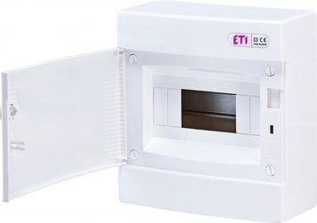 Щит зовнішній розподільний ECT 8PO (8мод.білі дверцята) ETI 1101005 фото
