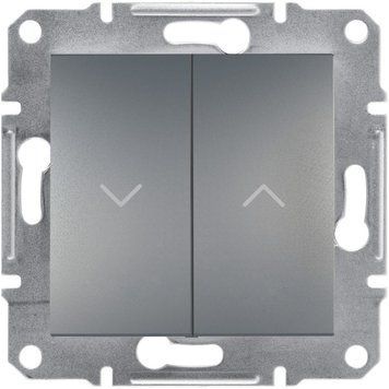 Вимикач для жалюзі, самозажимний, сталь, Asfora Schneider Electric EPH1300162 фото