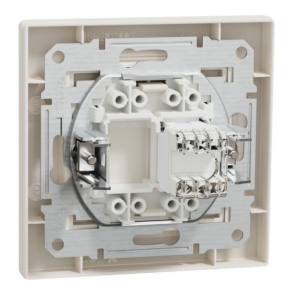 Розетка комп'ютерна, RJ45, кат.5е, UTP, крем Asfora Schneider Electric EPH4300123 фото