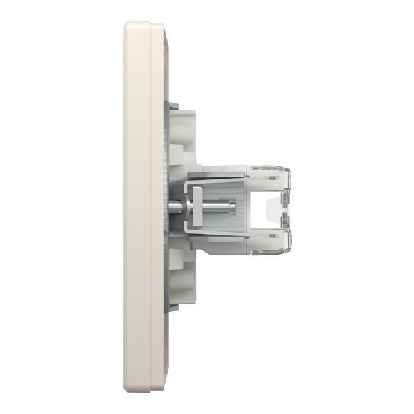 Розетка комп'ютерна, RJ45, кат.5е, UTP, подвійна, крем Asfora Schneider Electric EPH4400123 фото