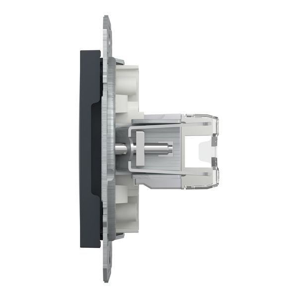 Розетка комп'ютерна, RJ45, кат.5е, UTP, антрацит Asfora Schneider Electric EPH4300171 фото