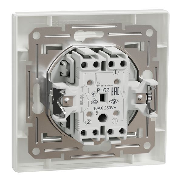 Вимикач двохклавішний самозажимний білий Asfora Schneider Electric EPH0300121 фото