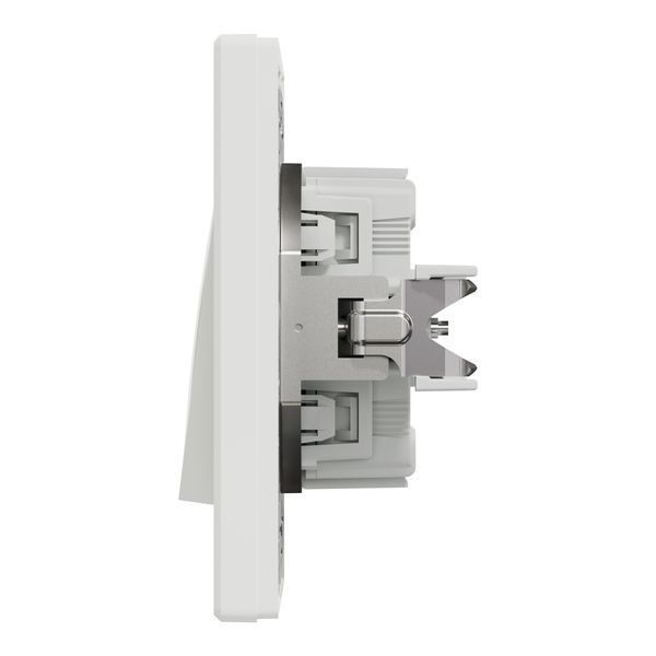 Вимикач двохклавішний самозажимний білий Asfora Schneider Electric EPH0300121 фото