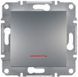 Кнопковий вимикач з підсвіткою, самозажимний, сталь, Asfora Schneider Electric EPH1600162 фото 1