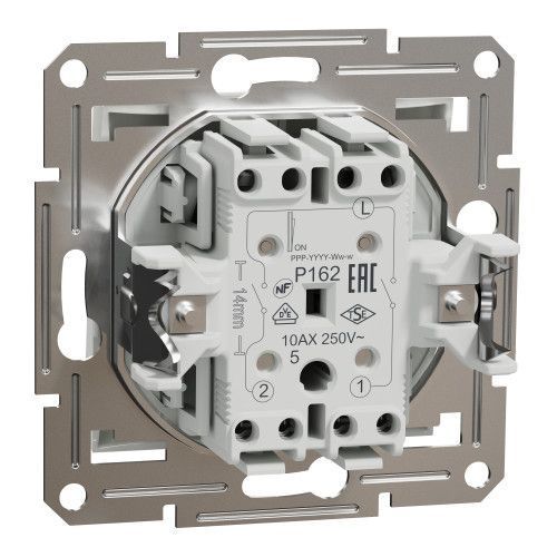 Вимикач двохклавішний білий без рамки Asfora Schneider Electric EPH0370121 фото