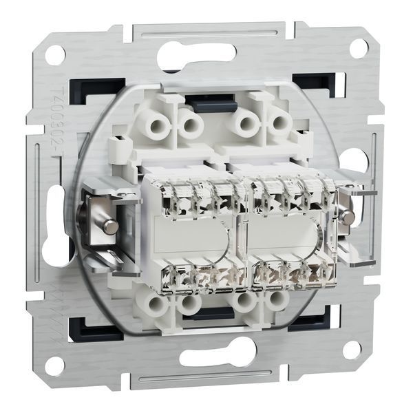 Розетка комп'ютерна, RJ45, кат.5е, UTP, подвійна, антрацит Asfora Schneider Electric EPH4400171 фото