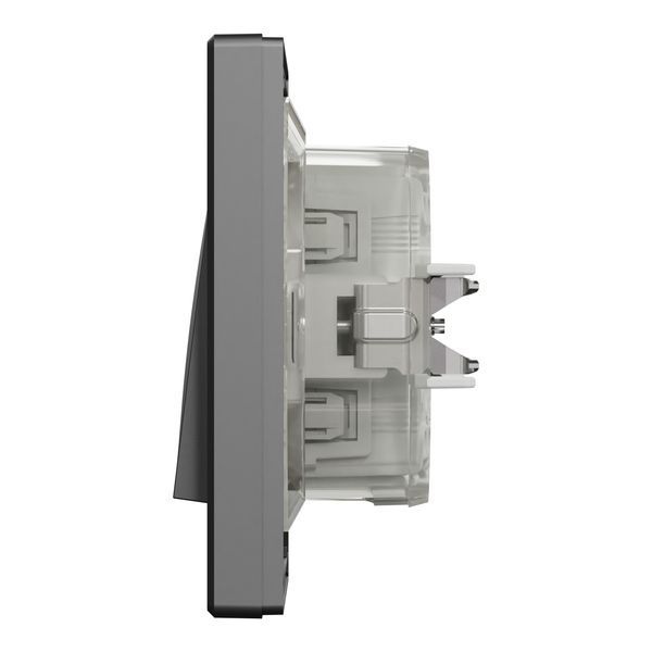Вимикач одноклавішний самозажимний IP44, антрацит, Asfora Schneider Electric EPH0100271 фото