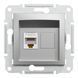 Розетка комп'ютерна, RJ45, кат.5е, UTP, алюміній Asfora Schneider Electric EPH4300161 фото 1