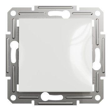 Перемикач одноклавішний білий, без рамки, Asfora Schneider Electric EPH0470121 фото