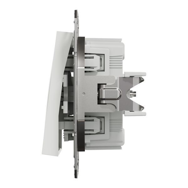 Перемикач одноклавішний білий, без рамки, Asfora Schneider Electric EPH0470121 фото