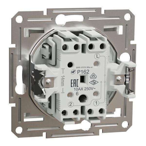 Перемикач одноклавішний білий, без рамки, Asfora Schneider Electric EPH0470121 фото