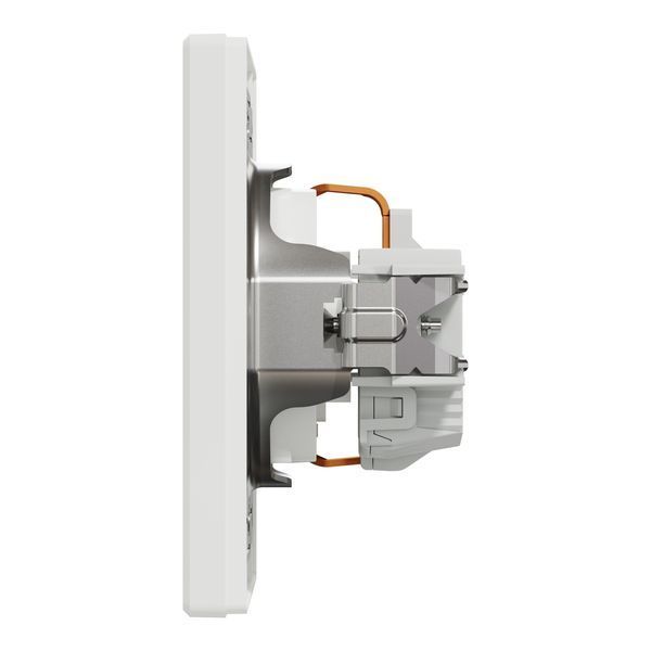 Розетка з заземленням, з захисними шторками, біла, Asfora Schneider Electric EPH2900221 фото