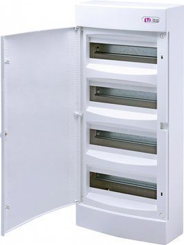 Щит зовнішній розподільний ECT 48PO (48мод.білі дверцята) ETI 1101021 фото