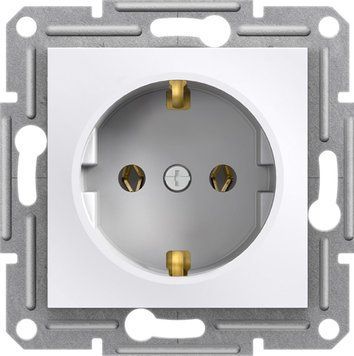 Розетка з заземленням, біла, без рамки Asfora Schneider Electric EPH2970121 фото