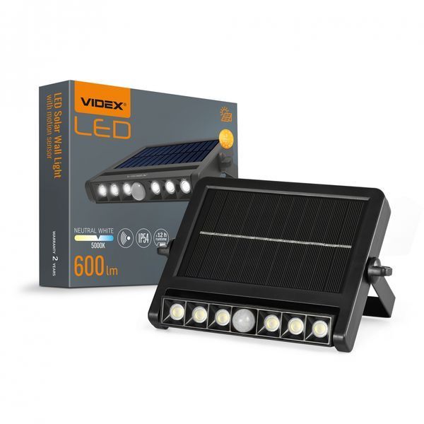 LED світильник автономний настінний IP54 VIDEX 600Lm 5000K Сенсорний VL-WLSO-025-S фото