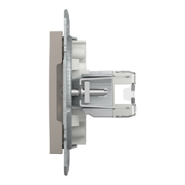 Розетка комп'ютерна, RJ45, кат.5е, UTP, бронза Asfora Schneider Electric EPH4300169 фото