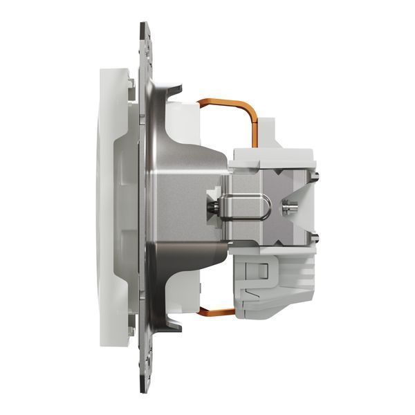 Розетка з заземленням, біла, без рамки Asfora Schneider Electric EPH2970121 фото