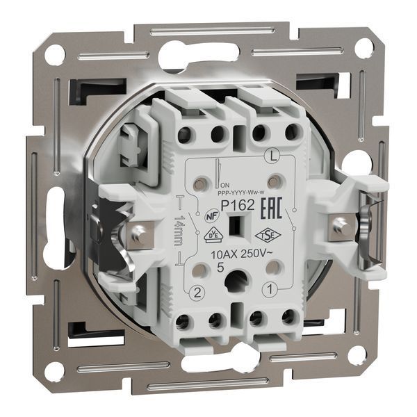 Вимикач двохклавішний самозажимний, антрацит, Asfora Schneider Electric EPH0300171 фото