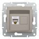 Розетка комп'ютерна, RJ45, кат.5е, UTP, бронза Asfora Schneider Electric EPH4300169 фото 1