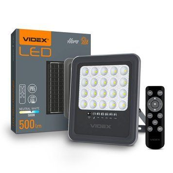 LED прожектор автономний VIDEX 500Lm 5000K VLE-FSO3-205 фото