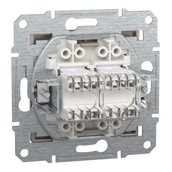 Розетка комп'ютерна, RJ45, кат.5е, UTP, подвійна, бронза Asfora Schneider Electric EPH4400169 фото