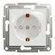Розетка з заземленням та захисними шторками, біла, без рамки Asfora Schneider Electric EPH2970221 фото 1