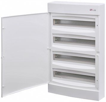 Щит зовнішній розподільний ECT 4x18PO (72мод.білі дверцята) ETI 1100271 фото
