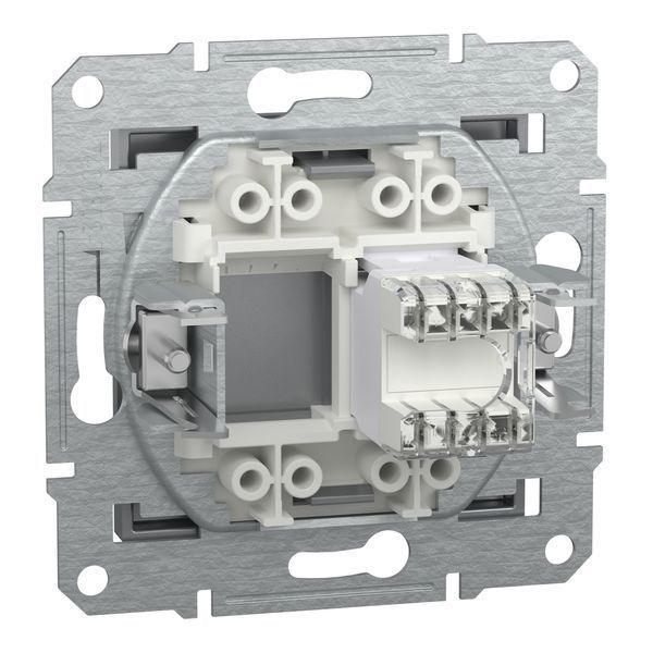 Розетка комп'ютерна, RJ45, кат.5е, UTP, сталь Asfora Schneider Electric EPH4300162 фото