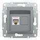 Розетка комп'ютерна, RJ45, кат.5е, UTP, сталь Asfora Schneider Electric EPH4300162 фото 1