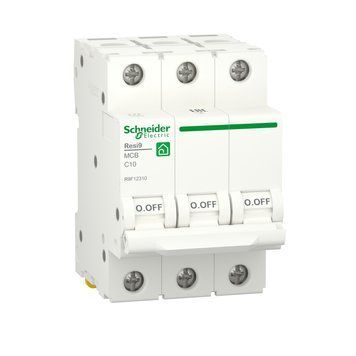 Автоматичний вимикач RESI9 10 А, 3P, С, 6кА Schneider Electric R9F12310 фото
