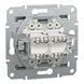 Розетка комп'ютерна, RJ45, кат.5е, UTP, подвійна, сталь Asfora Schneider Electric EPH4400162 фото 2