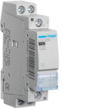 Контактор модульний 25A, 2НЗ, 230В Hager ESC226 фото