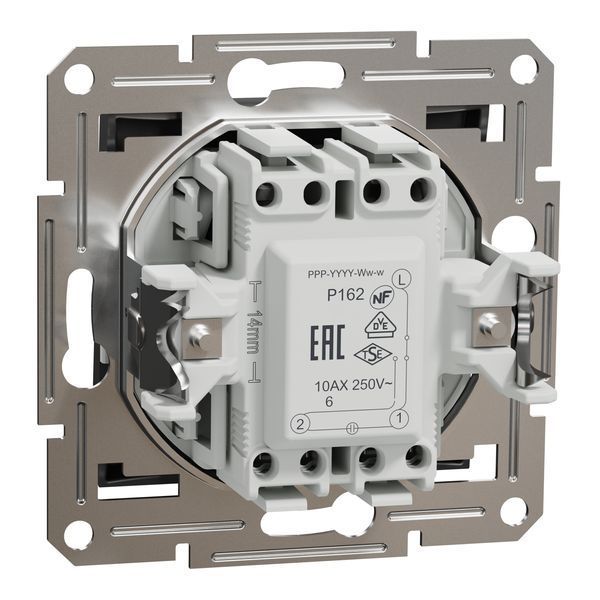 Перемикач одноклавішний з підсвіткою самозажимний, антрацит, Asfora Schneider Electric EPH1500171 фото