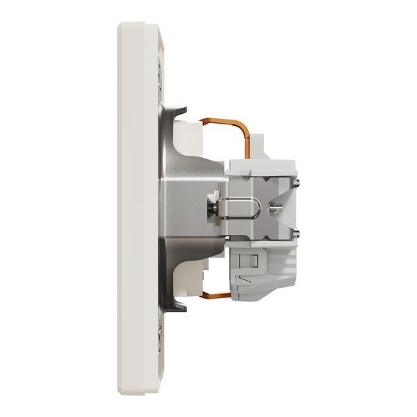 Розетка з заземленням, з захисними шторками, крем, Asfora Schneider Electric EPH2900223 фото