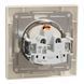 Розетка з заземленням, з захисними шторками, крем, Asfora Schneider Electric EPH2900223 фото 2