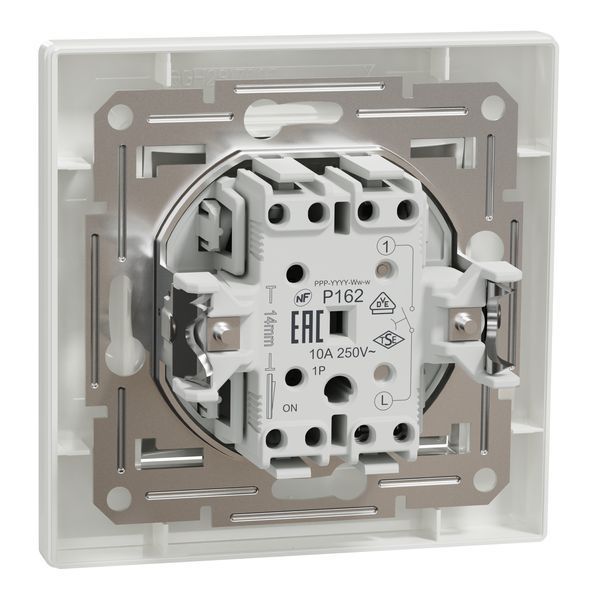 Кнопковий вимикач самозажимний, білий, Asfora Schneider Electric EPH0700121 фото