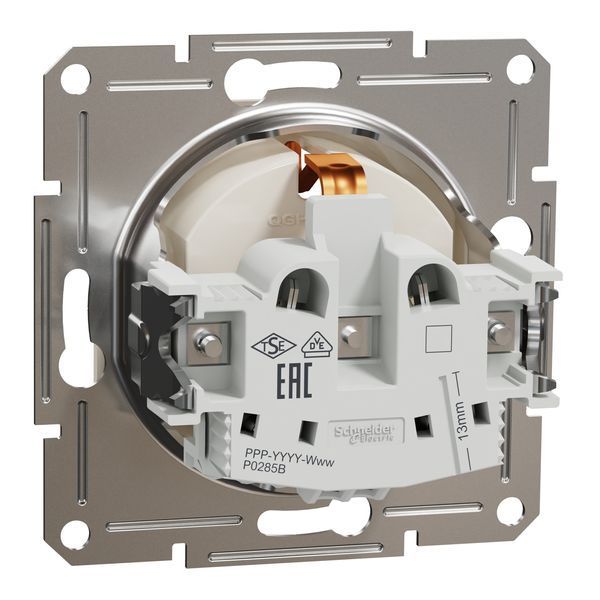 Розетка з заземленням, крем, без рамки Asfora Schneider Electric EPH2970123 фото